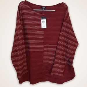 NWT Chaps embroidered top